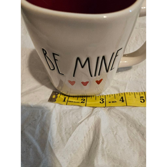 Rae Dunn Collector Valentine's Day "Be Mine" Coffee Cup Mug White Red - Picture 8 of 11